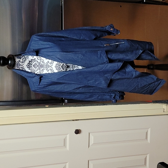 Chambray Draped Wrap - Picture 1 of 11